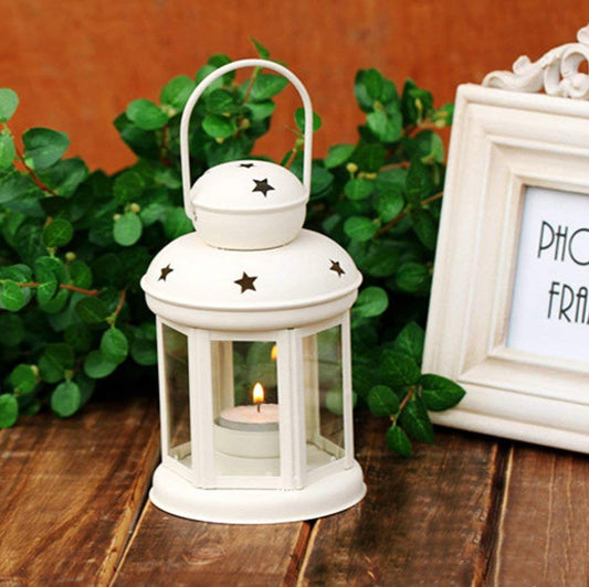 Decorative Tealight Candle Holder Hanging Lantern (6 inch x 3.7 inch) - Decoration Items for Home Set Of 1