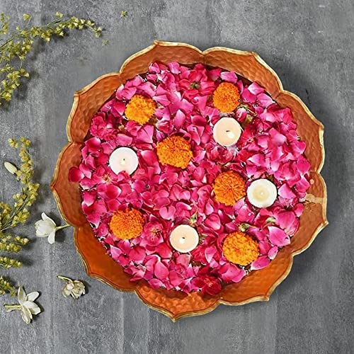 Urli Bowl Handcrafted (12 Inch) Urli Bowl for Floating Flowers Diwali Home Decor