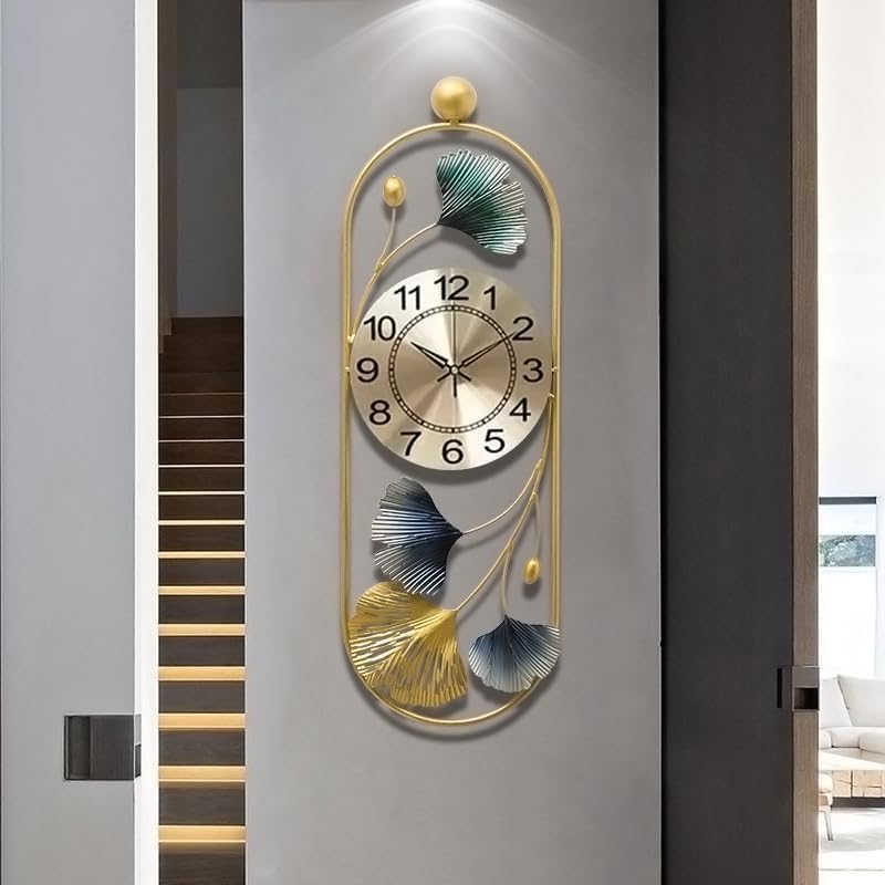 Decorative Iron Metal Hanging Wall Art Clock for Home & Decor Living Room/Bedroom/Dining Hall/Office/Cafes/Hotels (Multicolour)