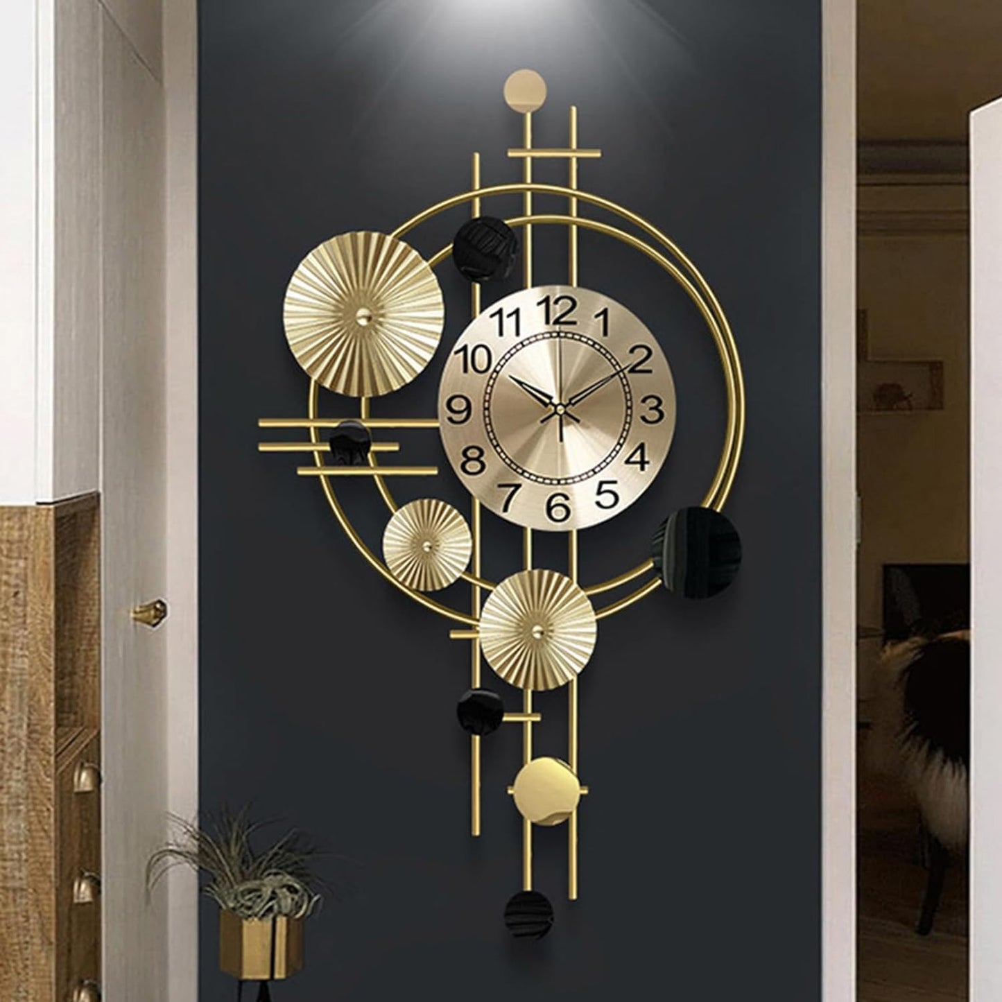 Decorative Iron Metal Hanging Wall Art Clock