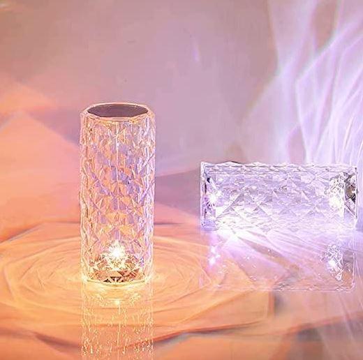 Crystal Table Lamp 16 Color Changing RGB Rose Diamond (Multi-Color)