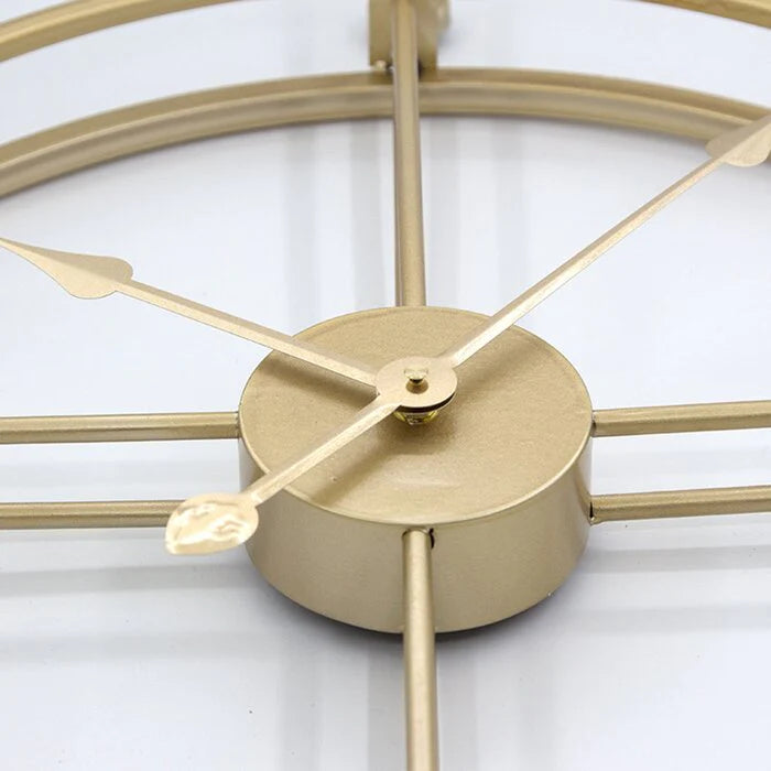 Gold Round Wall Clock For Living Room