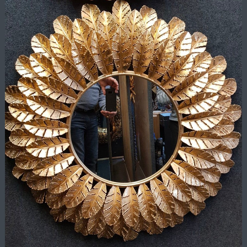 Sunflower Inspired Mirror Wall Art For Living Room