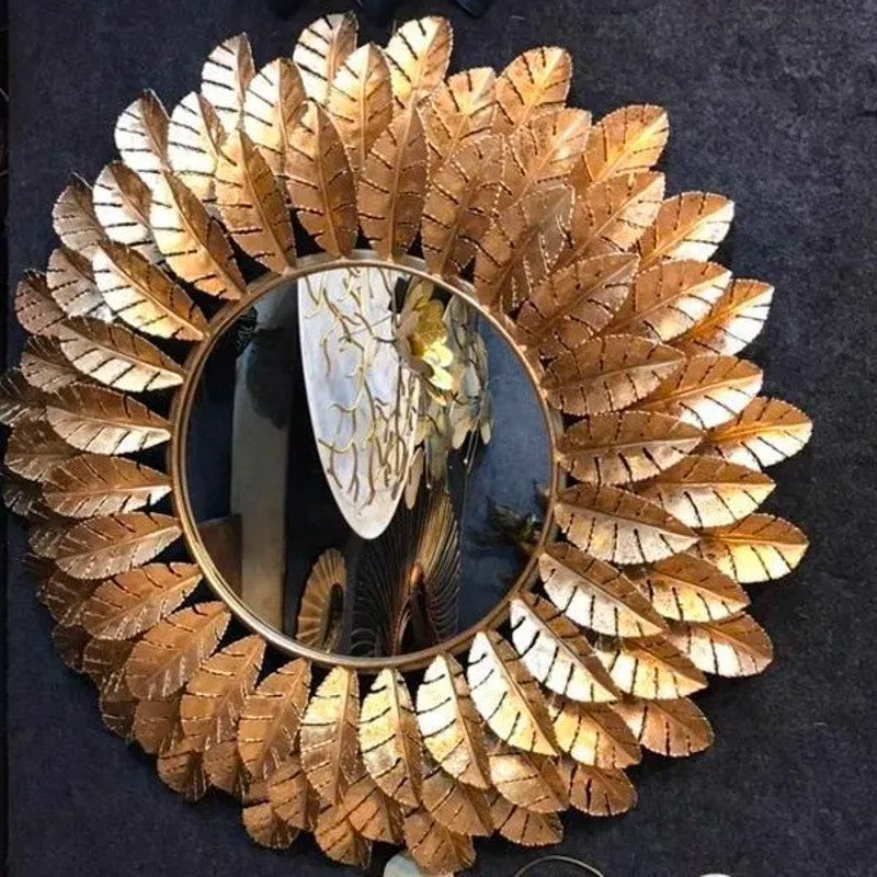 Sunflower Inspired Mirror Wall Art For Living Room